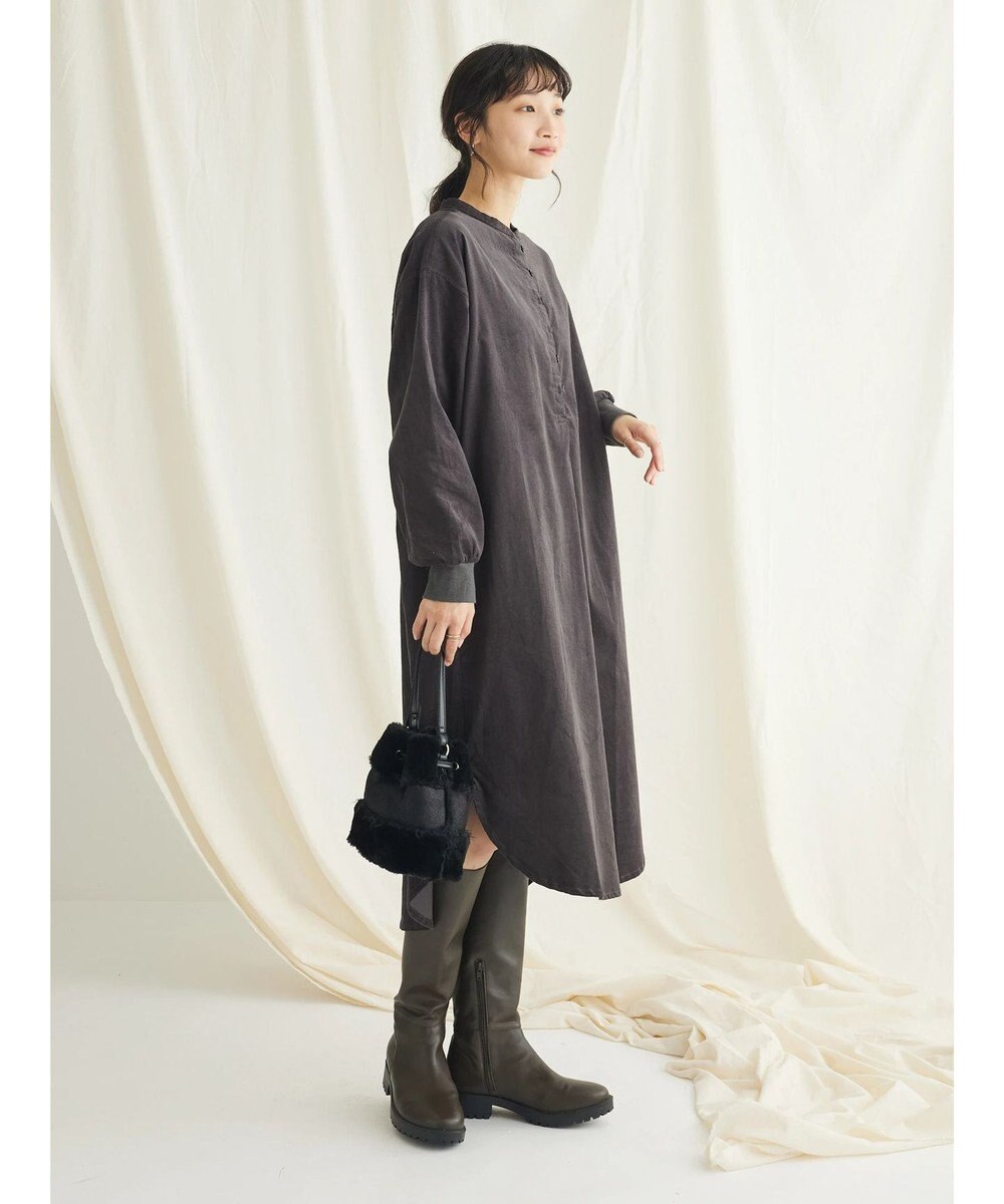 CRAFT STANDARD BOUTIQUE コーデュロイリブ付きワンピース 