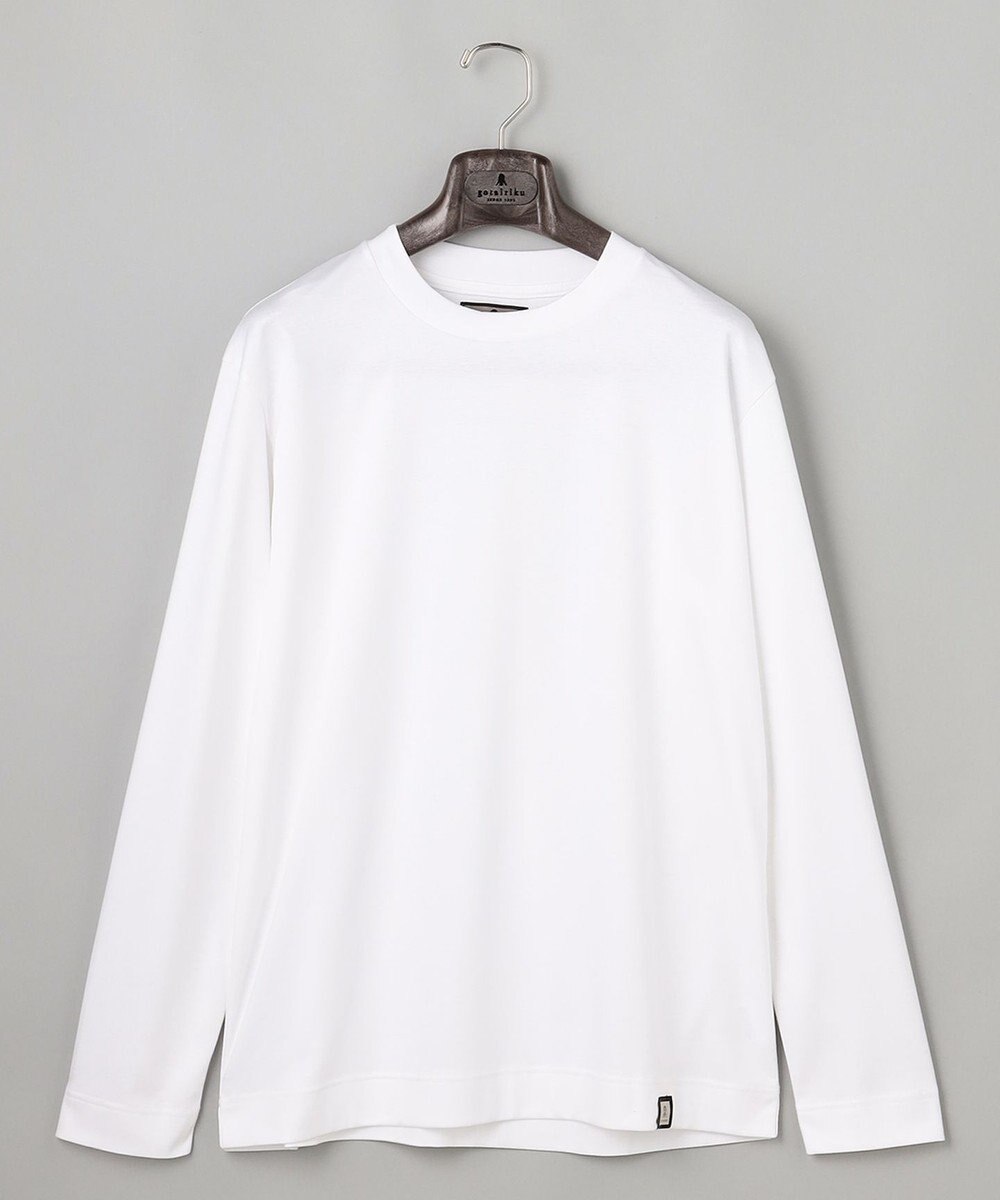 GOTAIRIKU 仕事で着られる 綿100％ 【洗える】カバーネック ドレスTシャツ_ロング 