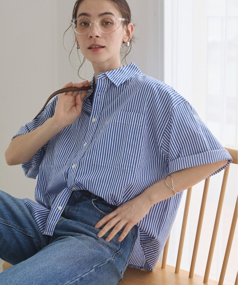 WEGO 【ANGIE VINTAGE】キャンブリックボイルオーバー半袖シャツ 