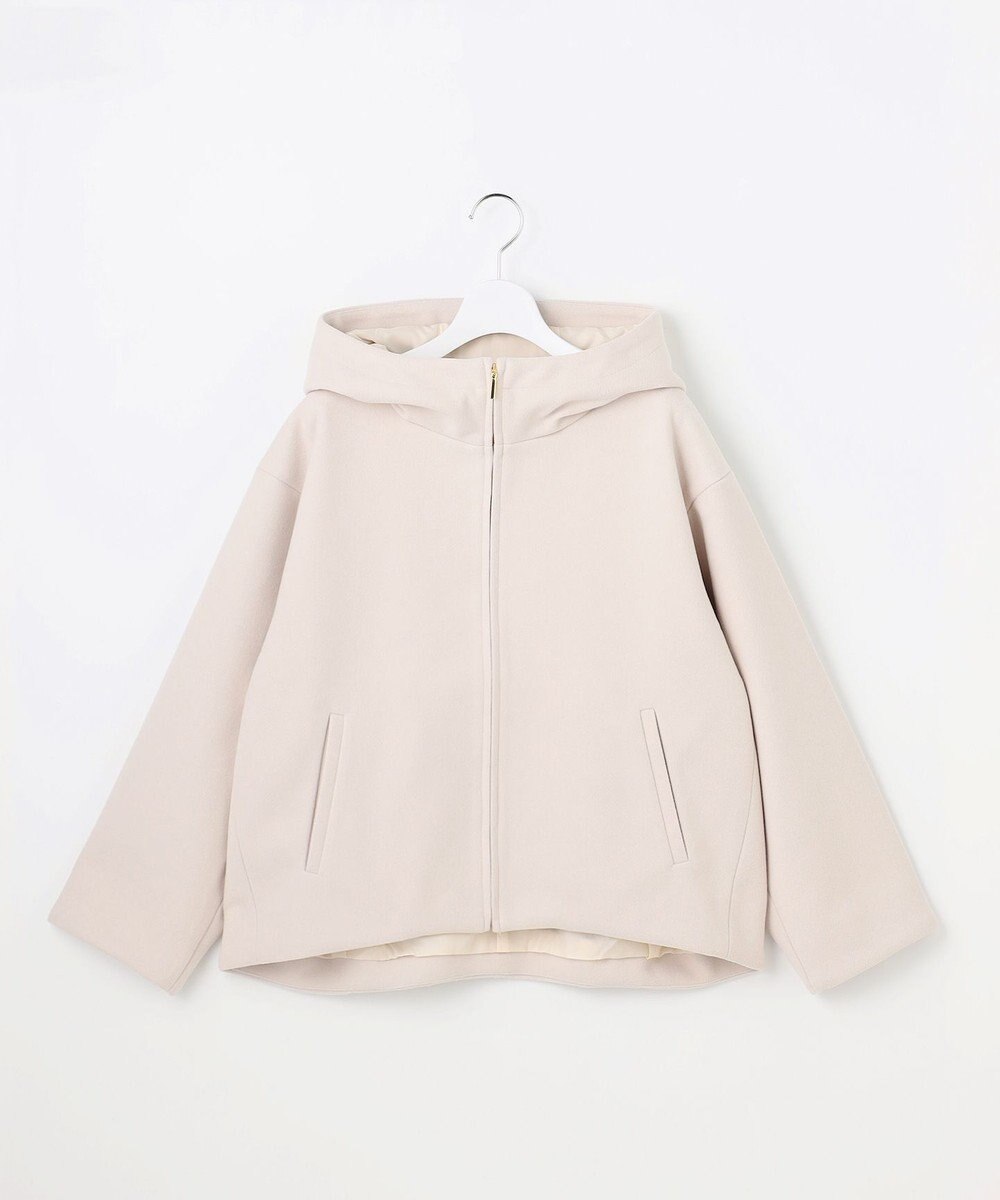 Feroux フード付きコクーンショート コート 