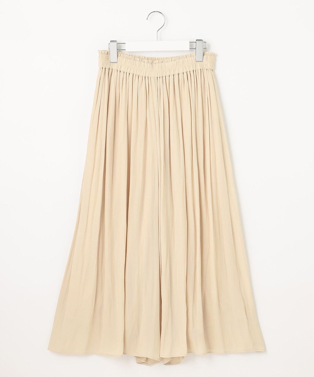 自由区 【セットアップ可/洗える】ブライトサテンライト ギャザーパンツ 