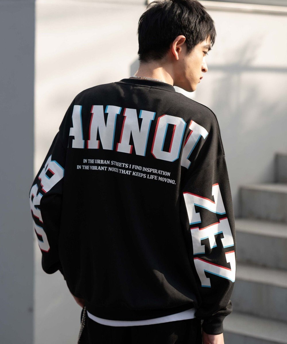 WEGO 【2点SET】アクセ付き裏シャギーグラフィックプルオーバー 