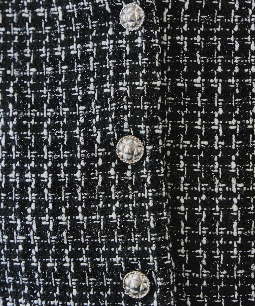 Tiaclasse 【洗える】ツイードノーカラージャレロ 