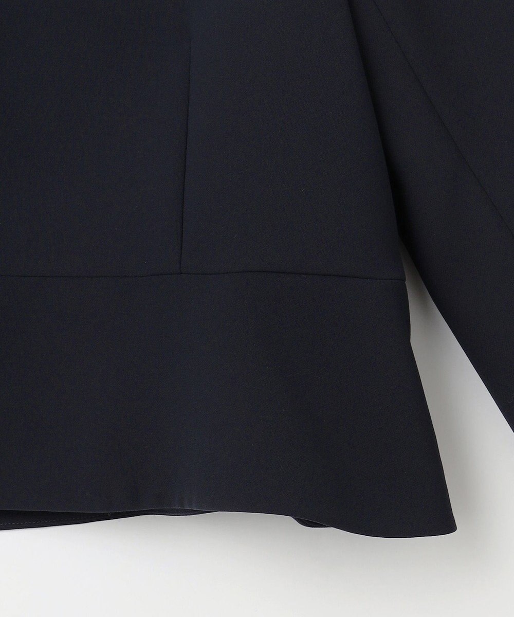 組曲 L 【WEB限定・KUMIKYOKU NAVY】コンフォータブルドレープ ノーカラージャケット 