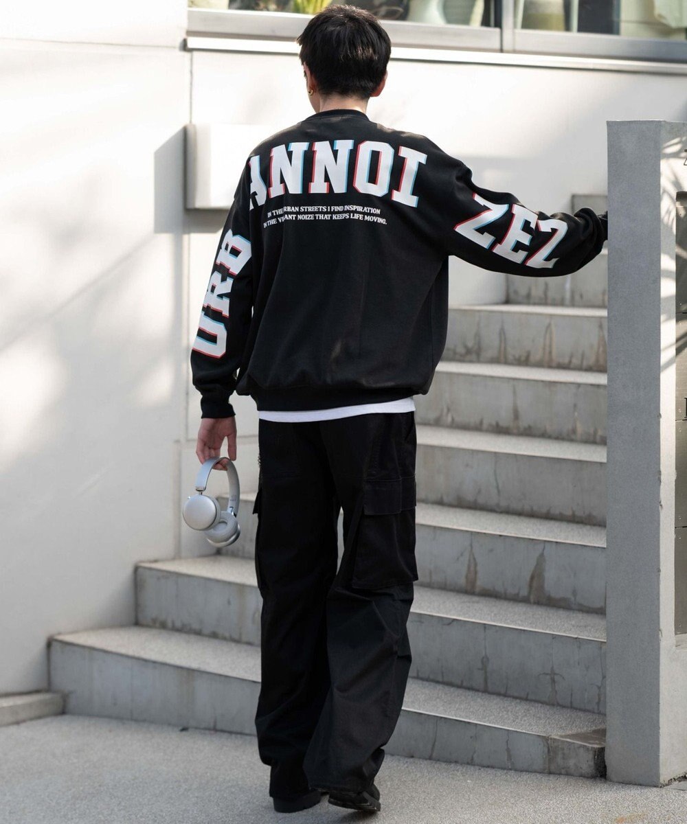 WEGO 【2点SET】アクセ付き裏シャギーグラフィックプルオーバー 