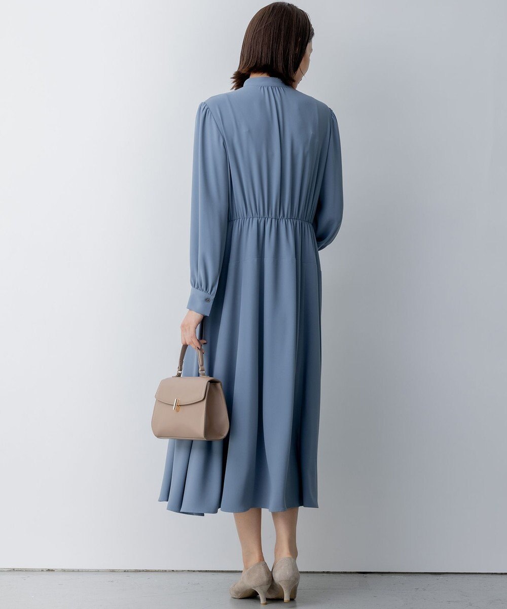 組曲 L 【WEB限定】バックサテンジョーゼット ワンピース 