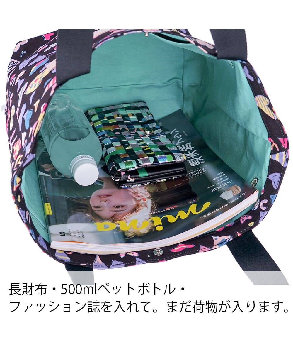 tsumori chisato CARRY コットンハート プリント ハンドバッグ トートバッグ Mサイズ 