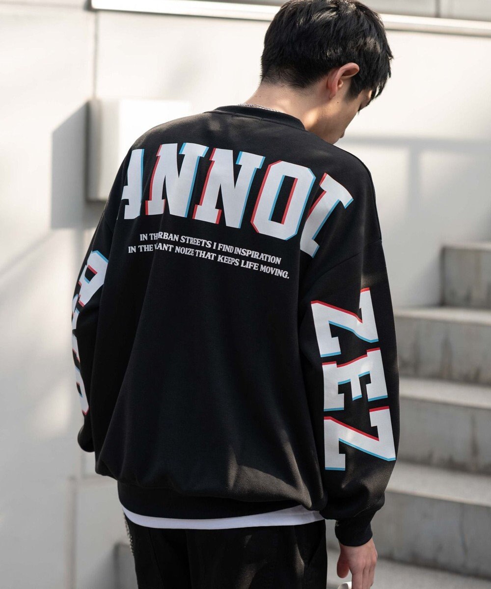 WEGO 【2点SET】アクセ付き裏シャギーグラフィックプルオーバー 