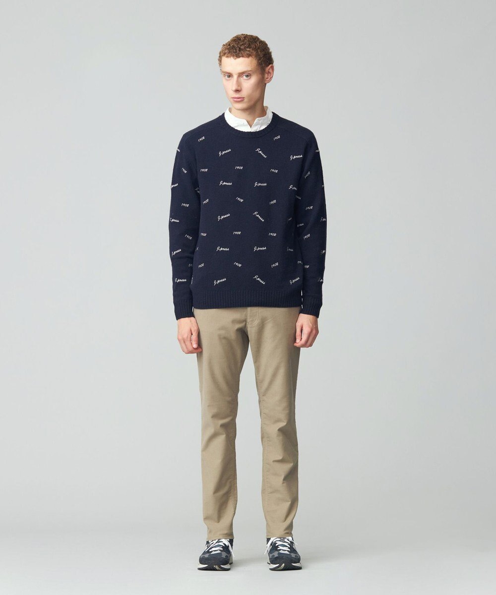 J.PRESS MEN エンブロイダリー クルーネックニット 