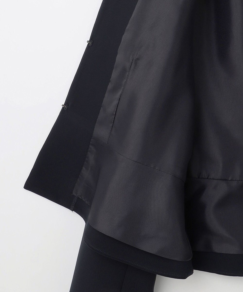 組曲 L 【WEB限定・KUMIKYOKU NAVY】コンフォータブルドレープ ノーカラージャケット 