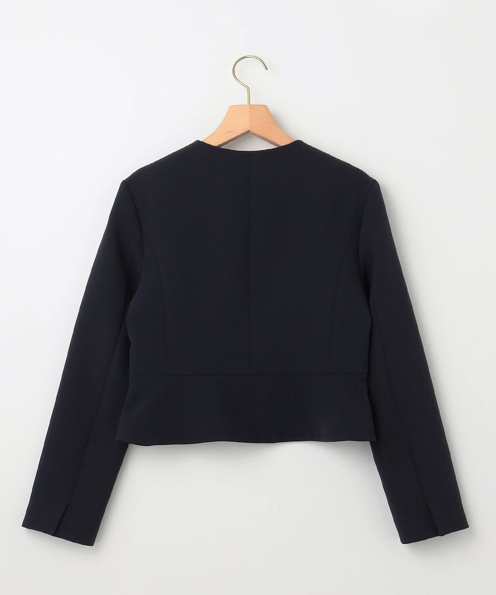組曲 L 【WEB限定・KUMIKYOKU NAVY】コンフォータブルドレープ ノーカラージャケット 