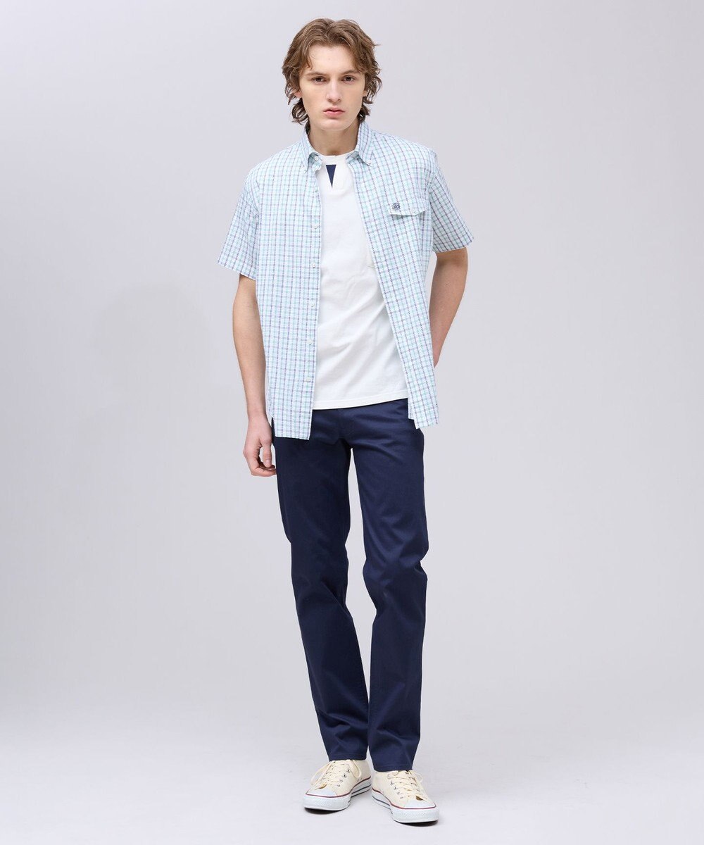 J.PRESS MEN 【Aero Weave】クールマックスサッカー チェック シャツ / B.D. 