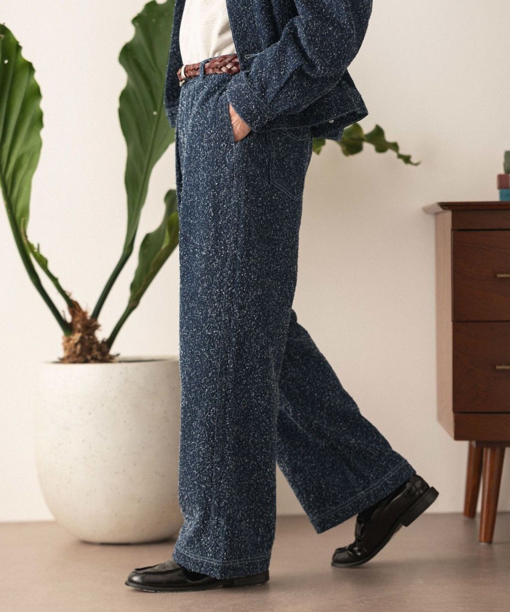 WEGO ネップデニムバギーパンツ 