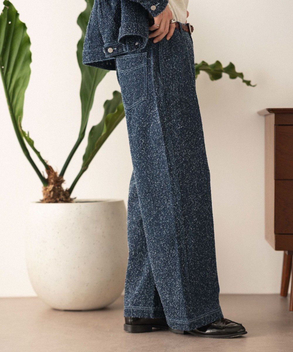 WEGO ネップデニムバギーパンツ 