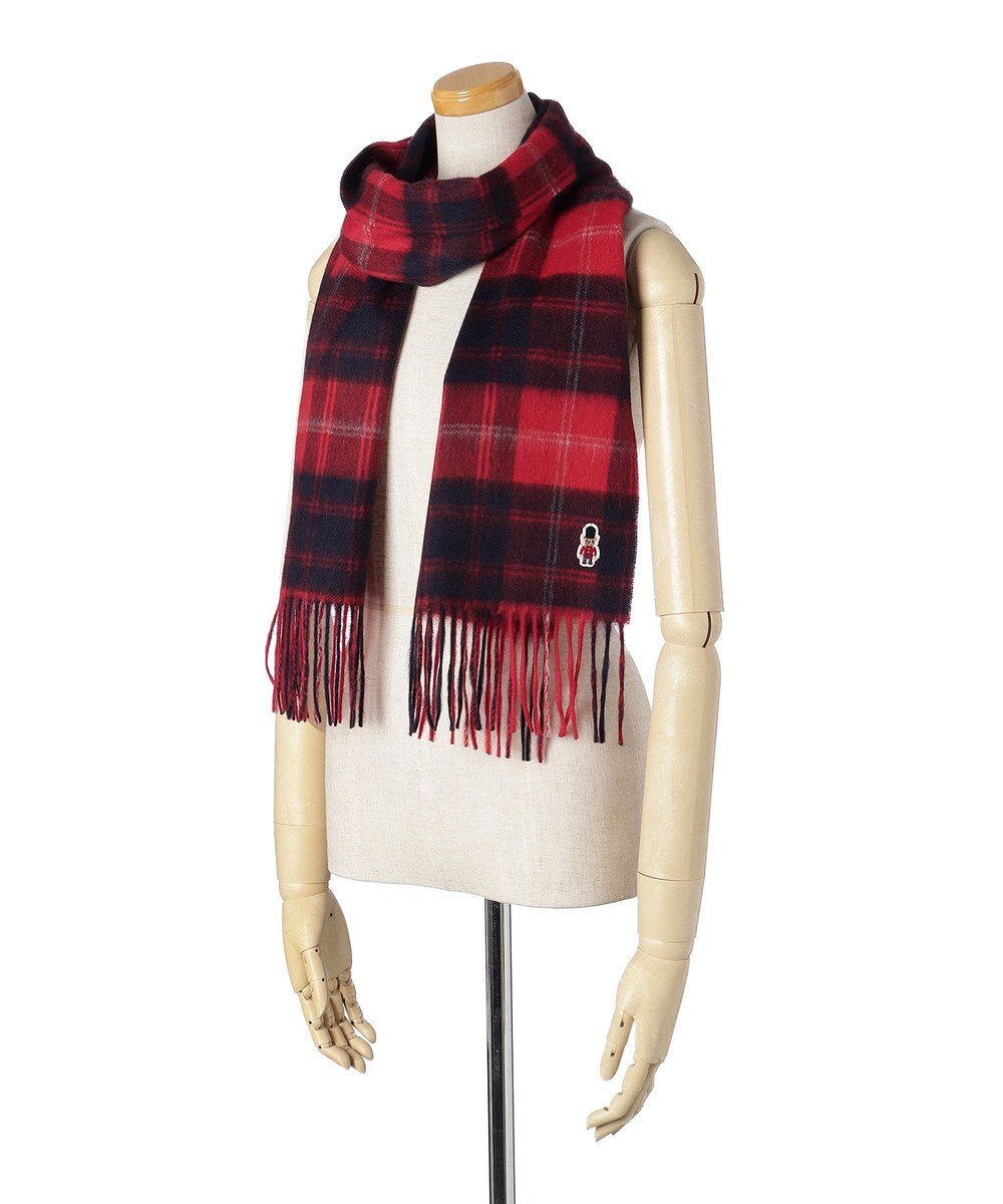 MOONBAT 【WEB限定】MACKINTOSH PHILOSOPHY ウール100%バッキンガムベア チェックマフラー (パッケージ付き) 