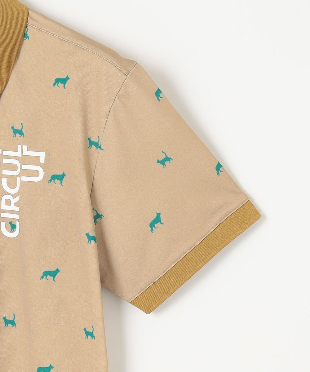 PW CIRCULUS 【MEN】【ストレッチ】アニマルプリント カノコ ポロシャツ 