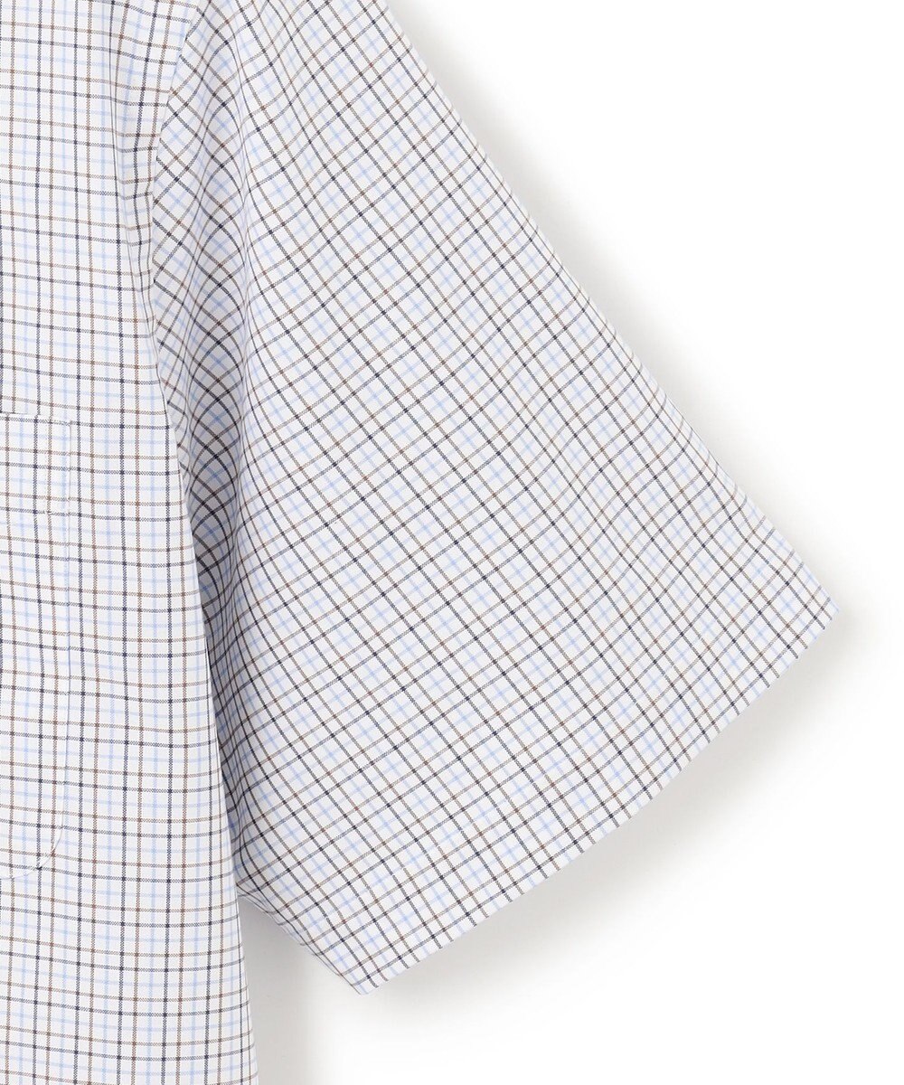 J.PRESS MEN 【EXTRA COMFORT / 形態安定・ストレッチ・抗菌防臭・速乾】ピンオックス サマーチェック 半袖シャツ/B.D. 