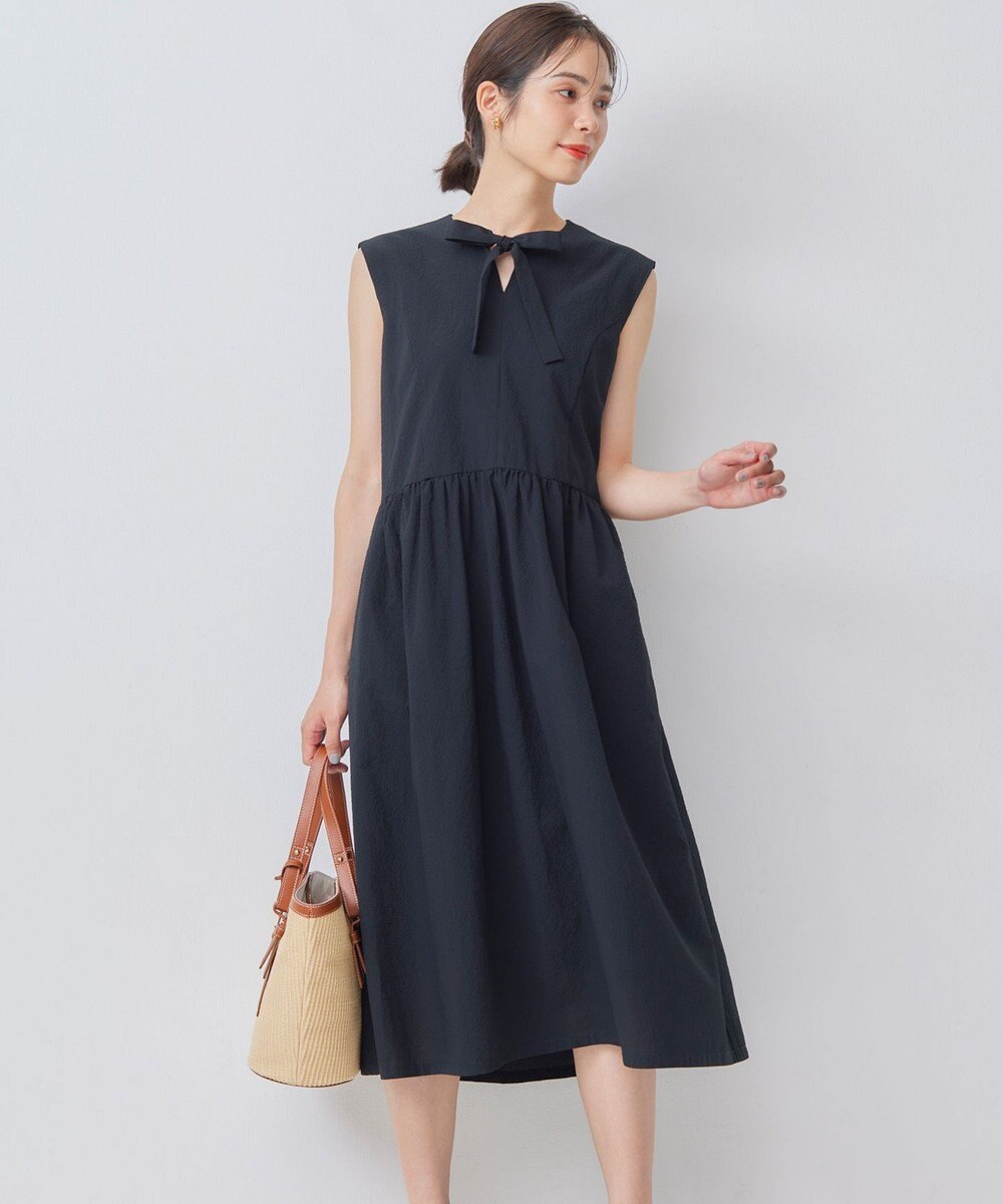 組曲 サッカーストレッチ ボウタイワンピース 