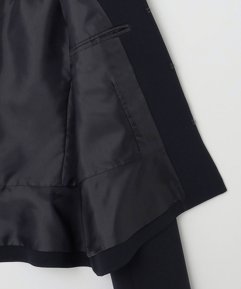 組曲 L 【WEB限定・KUMIKYOKU NAVY】コンフォータブルドレープ ノーカラージャケット 