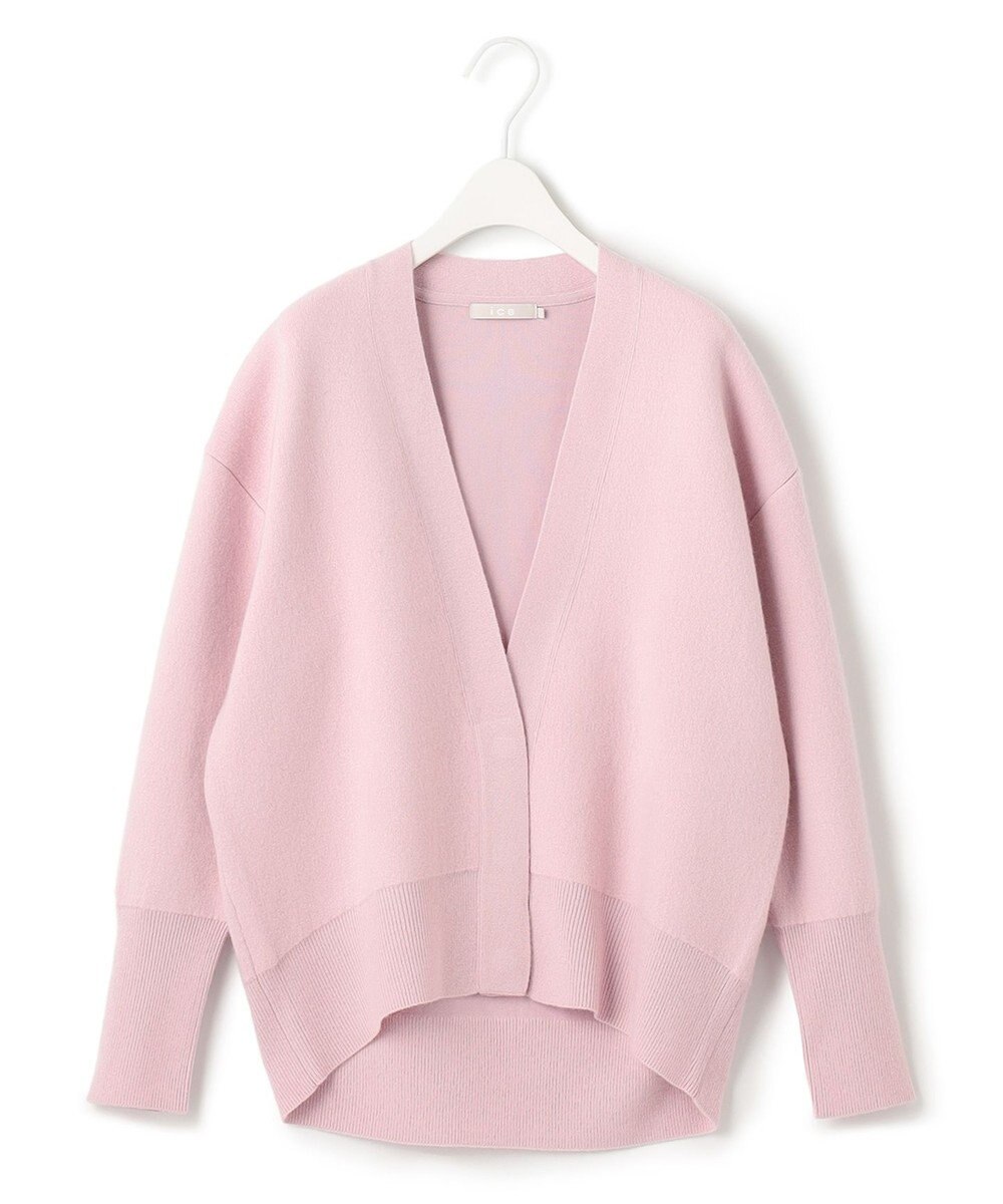 ICB 【洗える】ウールカシミヤ Vネックカーディガン 