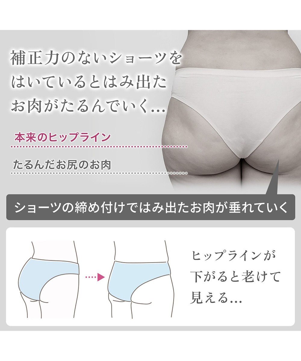 BRADELIS New York 【BRADELIS NewYork peace】綿混楽々ソフトガードル24 お尻周りをスッキリ補整 クロッチ付きで一枚ばき可能 ガードルショーツ 