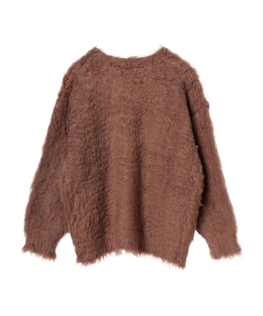 earth music&ecology 起毛リボンニットカーディガン 