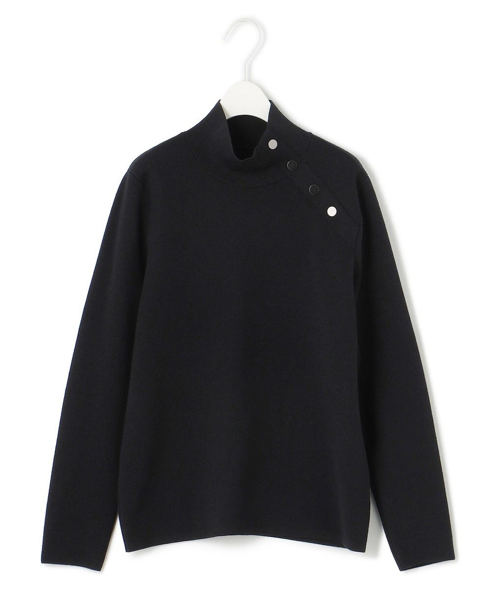 ICB L 【洗える】ウールブレンドスムース ハイネックプルオーバー 