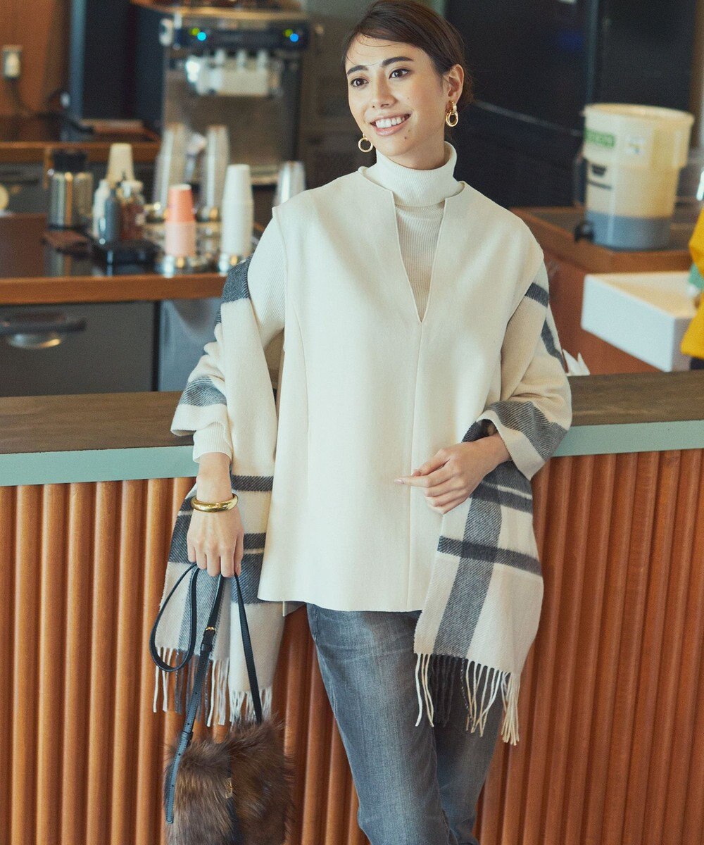 23区 【CLASSY.1月号掲載】ウーステッドウール タートルネック ニット 