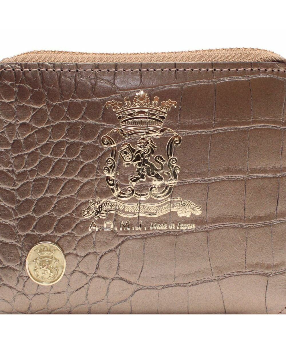 A.D.M.J. 【牛革】クロコ型押しスモールウォレット 