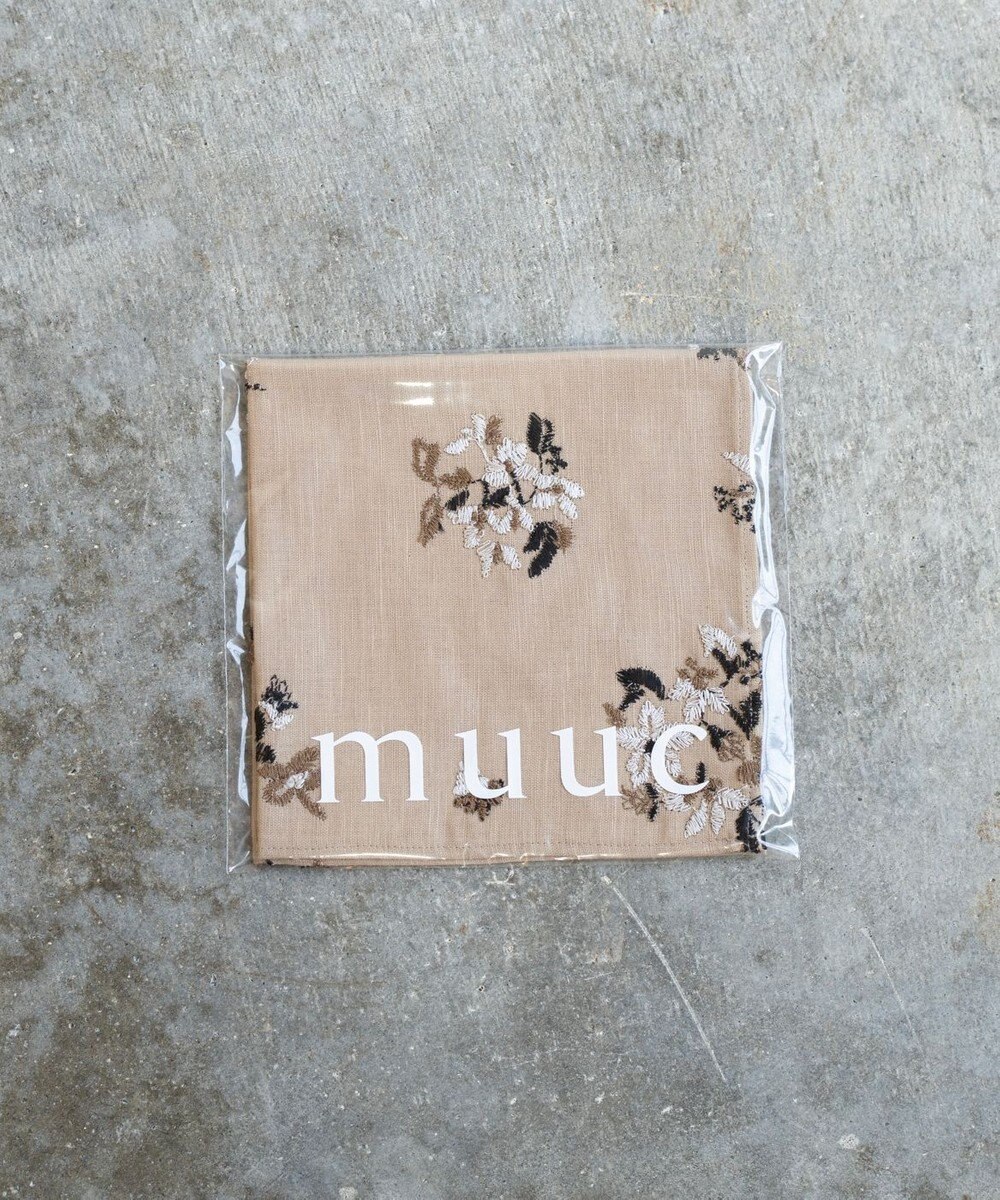 AND WOOL 野小花刺繍ハンカチ 