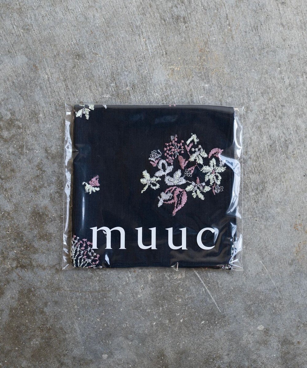 AND WOOL 野小花刺繍ハンカチ 