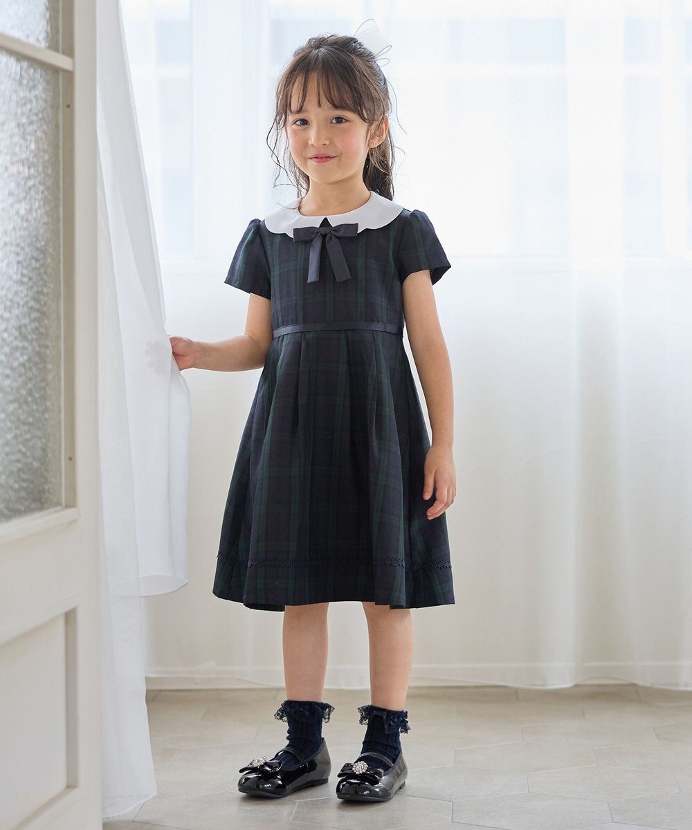 ANY KIDS 【2点セット】ノーカラー ボレロジャケット+襟付き ワンピース 