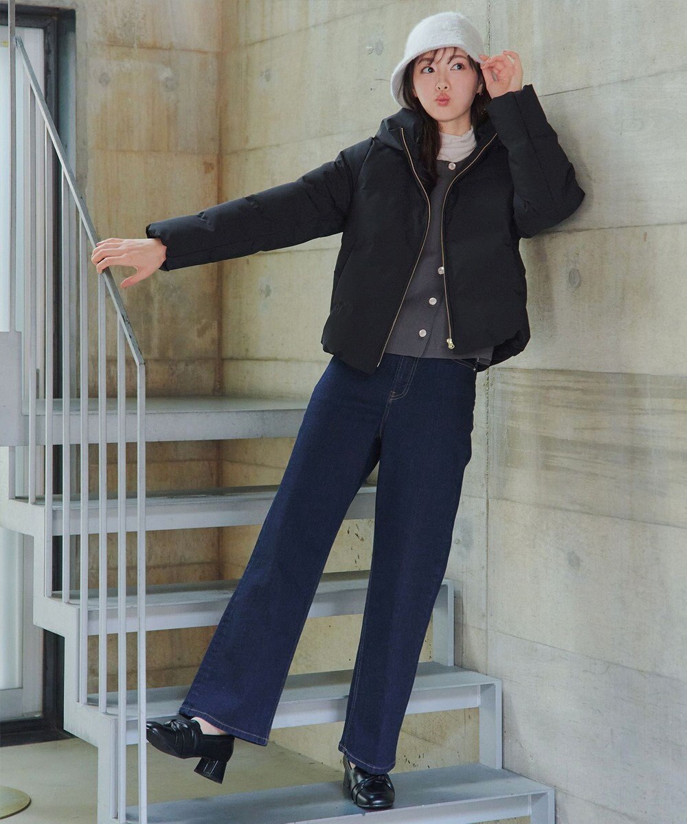 Tiaclasse L 【洗える】スポンジニットパールボタンカーディガン 