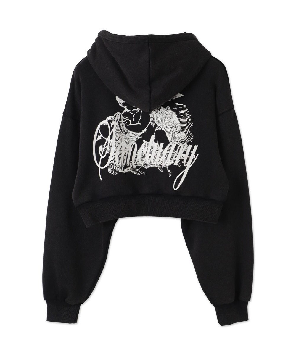 WEGO エンジェルプリントショートプルパーカー 