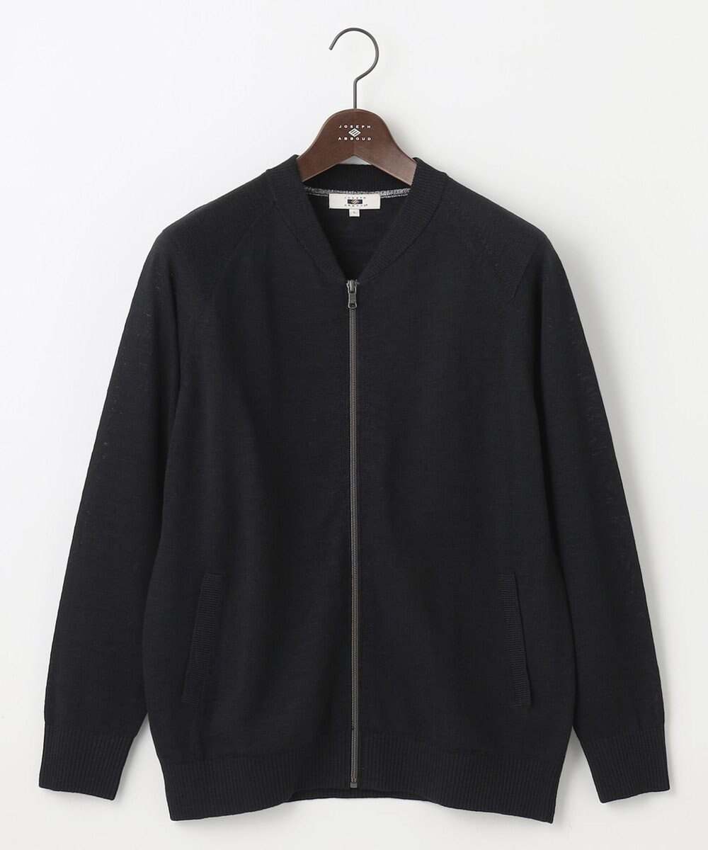 JOSEPH ABBOUD 【イタリア糸使用/清涼感/軽い/洗える】スラブギマニット ジップ ジャケット 