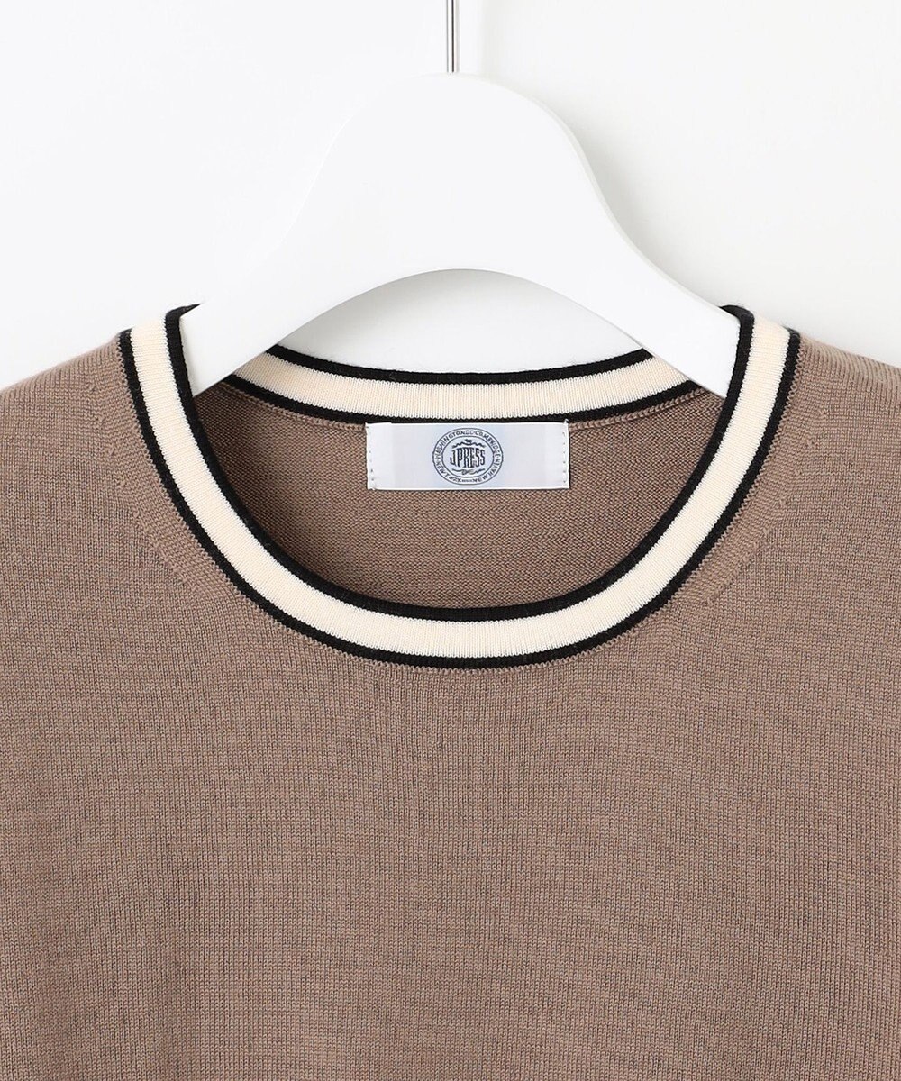 J.PRESS LADIES L 【洗える】トリムツイン ニット 