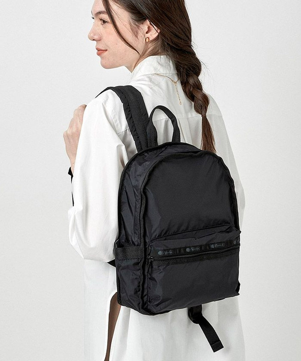LeSportsac ROUTE SM BACKPACK/リサイクルドブラックJP リサイクルドブラックJP