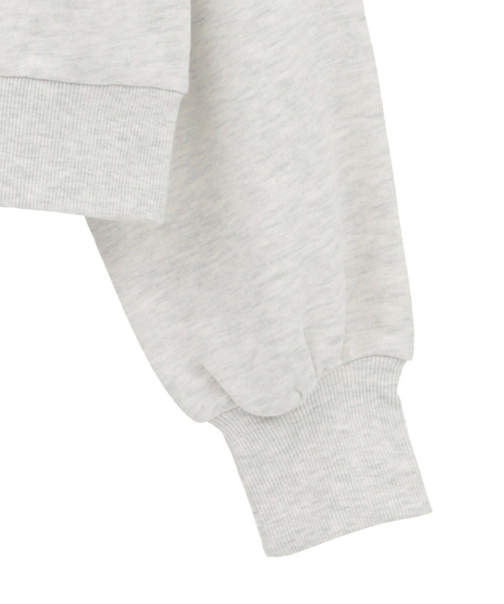 earth music&ecology ショート丈ワンポイント刺繍オフショルスウェット 