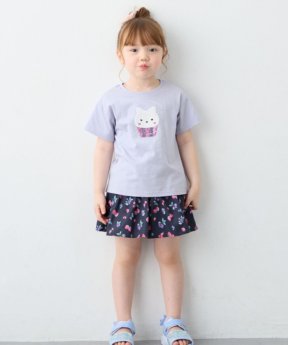 ANY KIDS 【綿100%】ドロップショルダーミラクルスパンコールTシャツ 