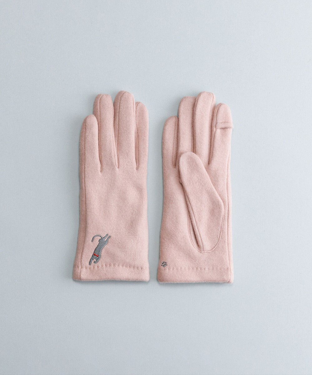ORuKuBET おひるねねこ刺繍ジャージグローブ(WOMEN)【タッチパネル対応】 