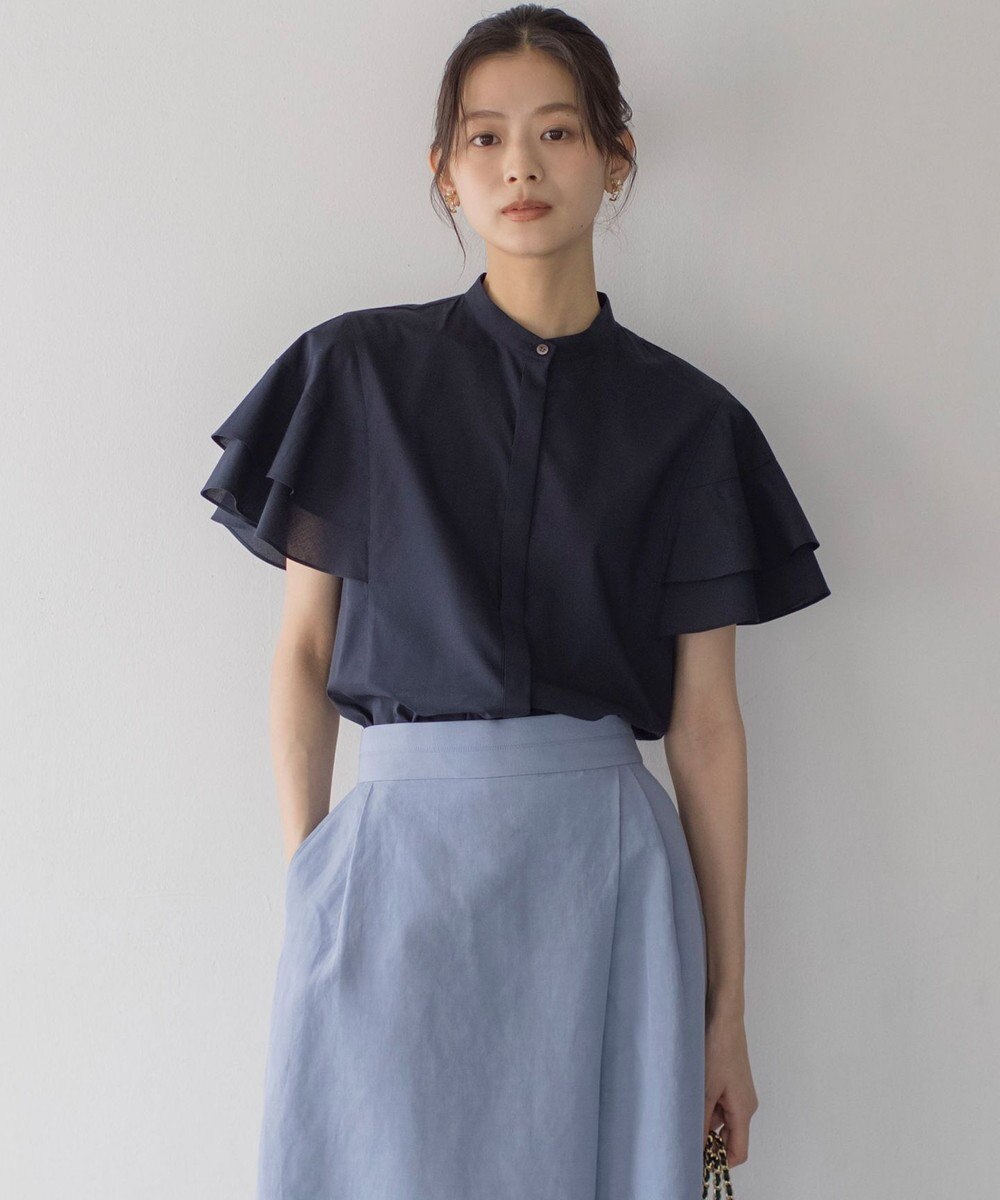 組曲 S コットンレーヨンシャーティング ブラウス 