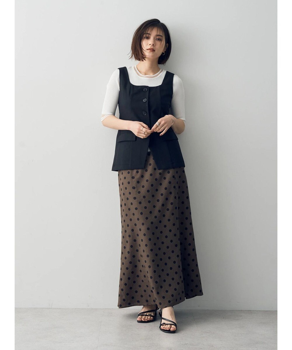 YECCA VECCA リネンライクビスチェベスト 