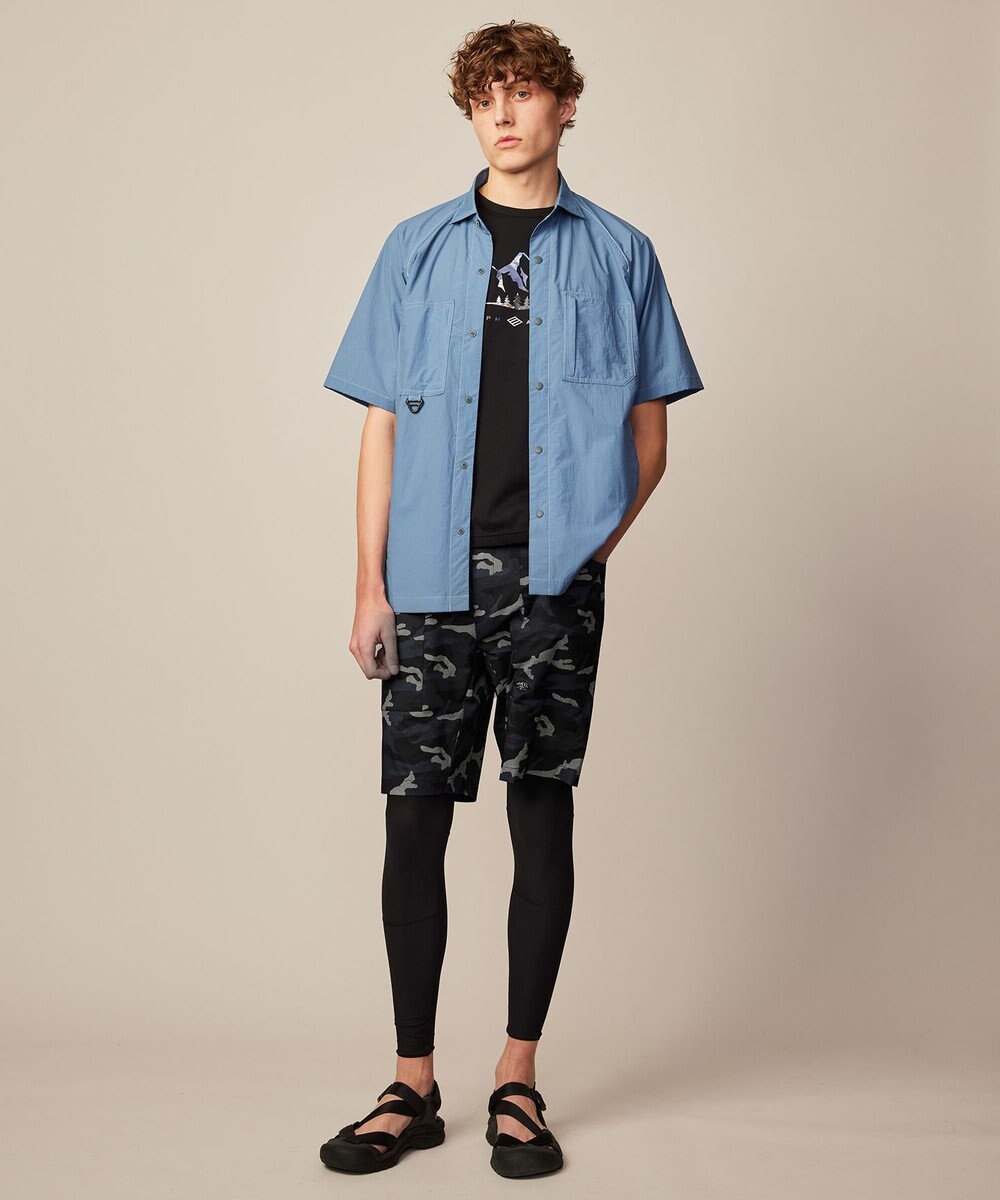 JOSEPH ABBOUD MOUNTAIN 【CREA掲載・ストレッチ/軽量/撥水】 エンボスカモフラージュ ショーツ 