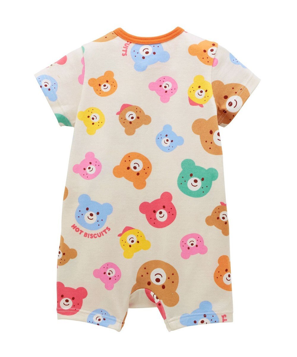 MIKI HOUSE HOT BISCUITS 【70-80cm】 カラフルビーンズ 総柄ショートオール 