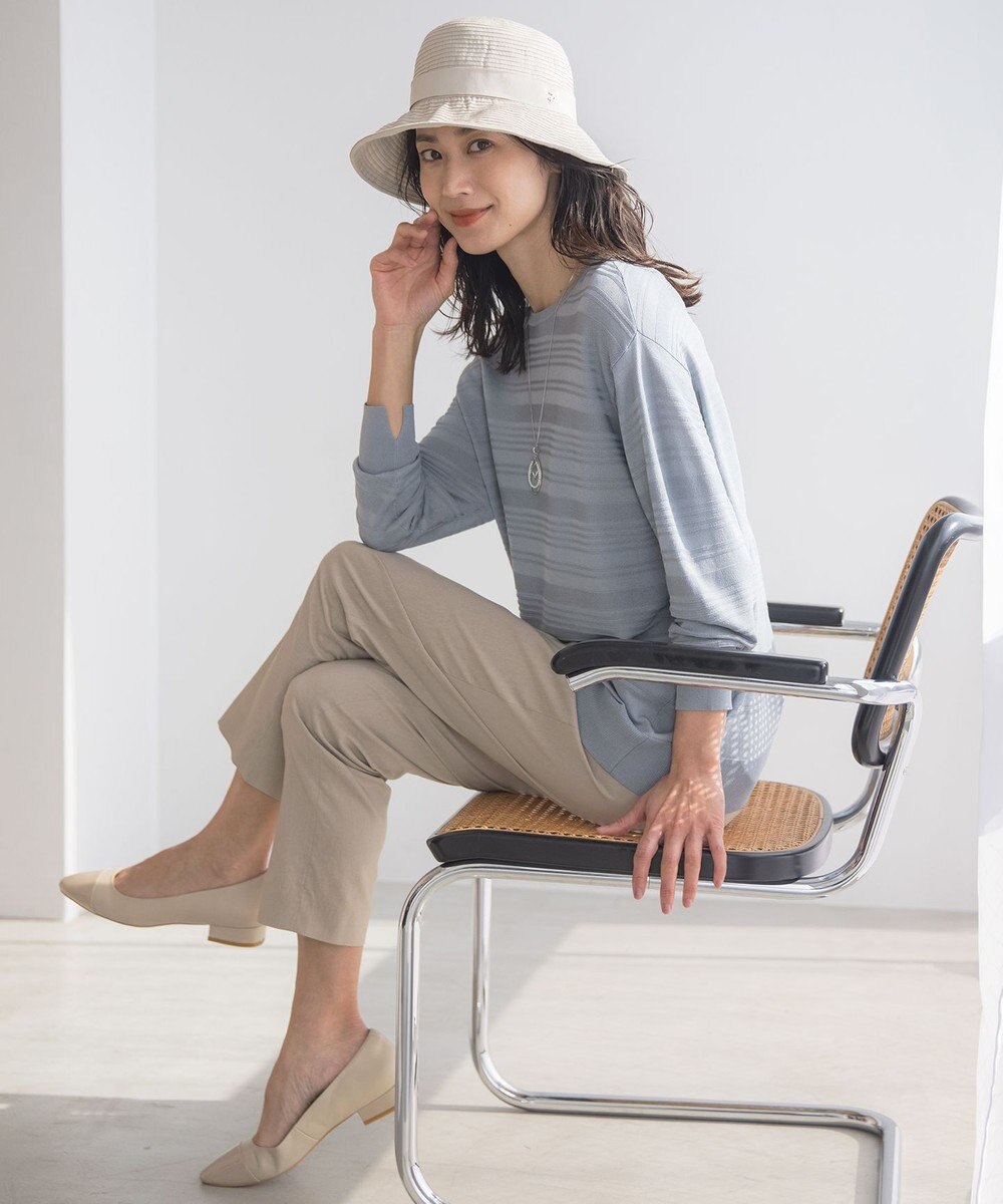 J.PRESS LADIES 【WEB限定カラーあり・洗える】セルロースリネンストレッチ テーパード パンツ 