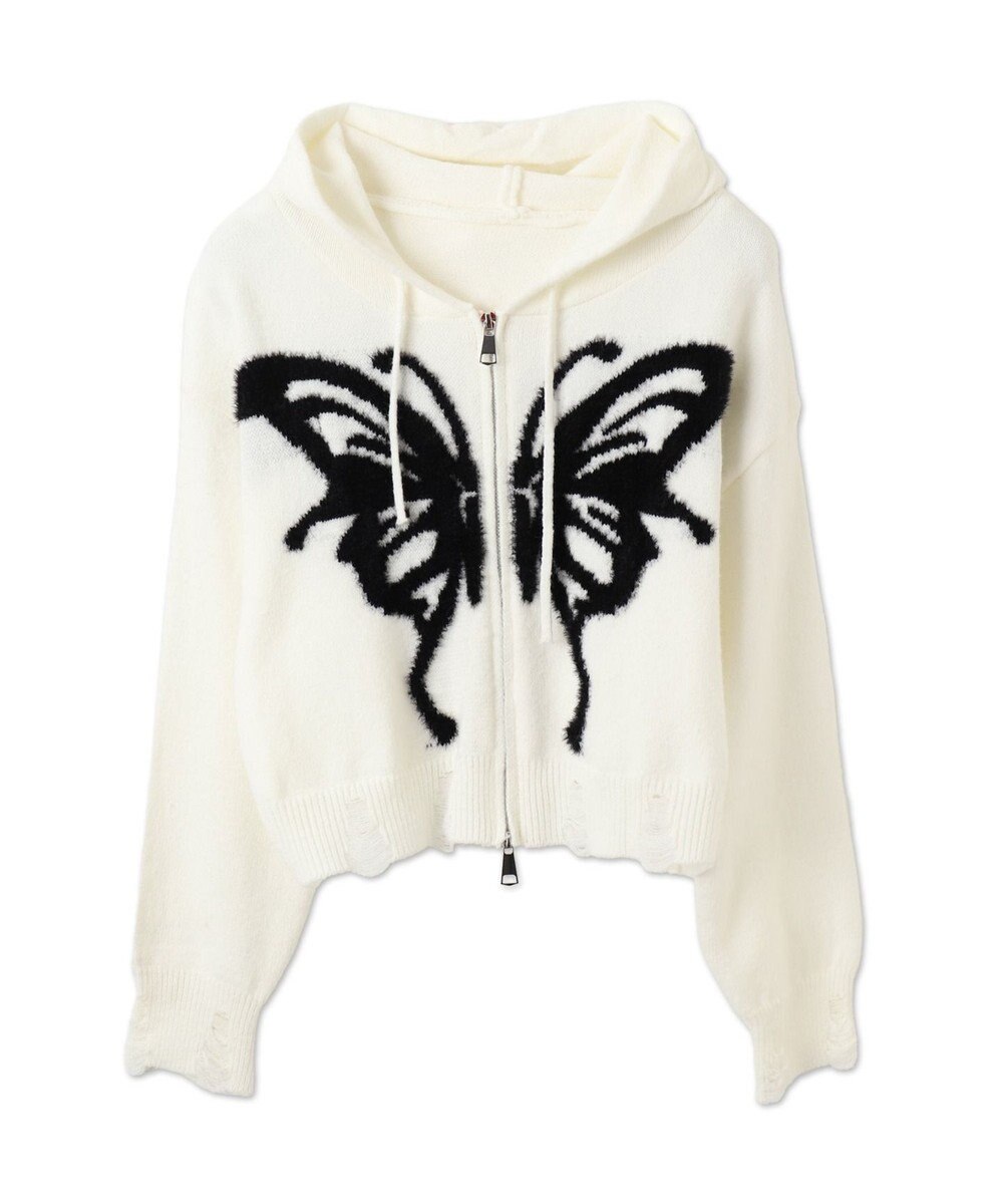 WEGO バタフライWジップシャギーパーカー 