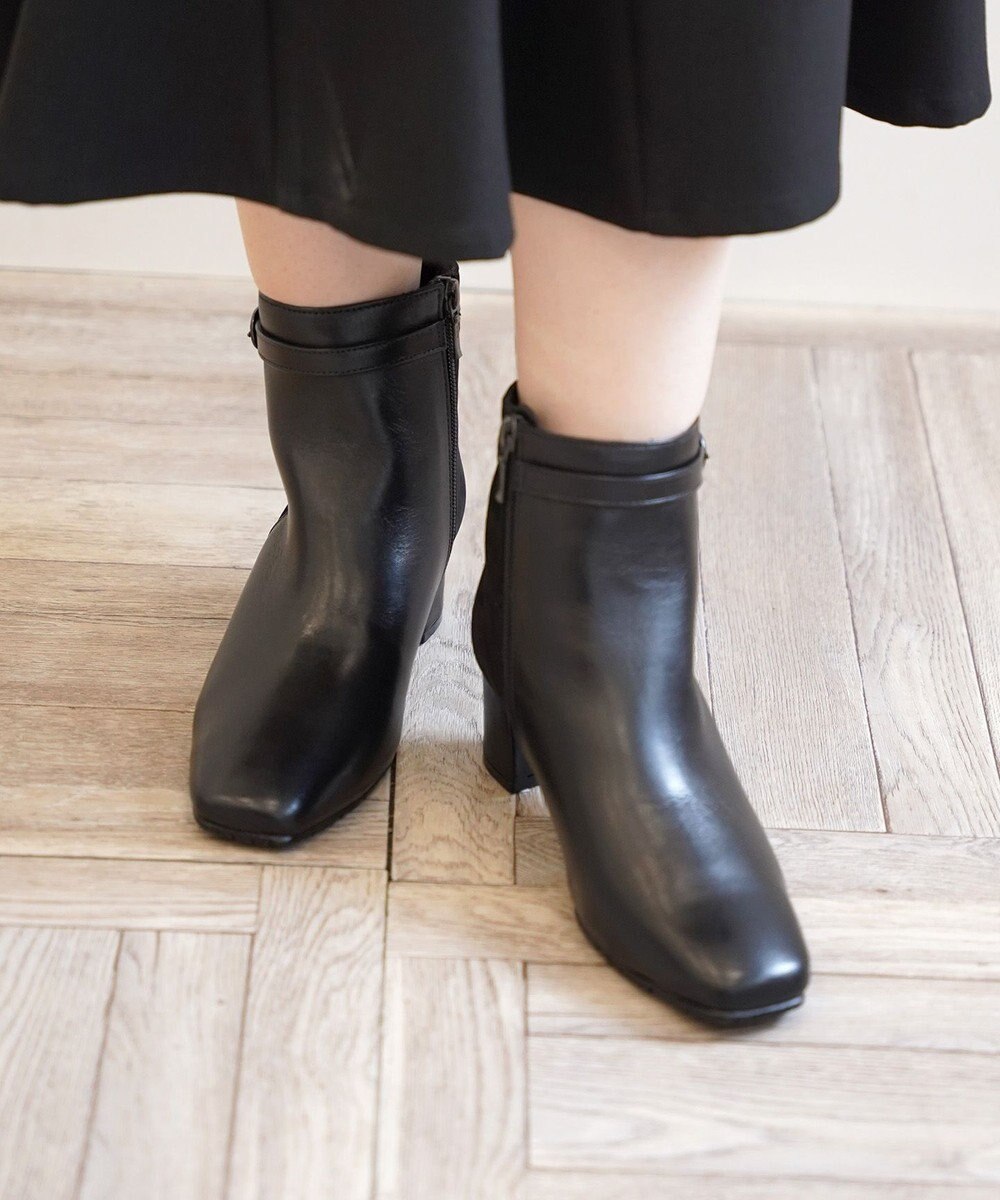 Pointer 本革スエードコンビショートブーツ 