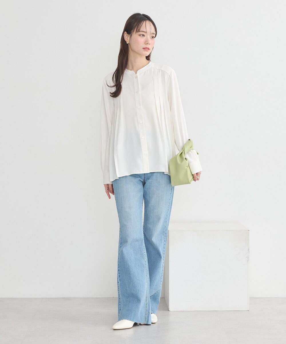 earth music&ecology バックプリーツブラウス 