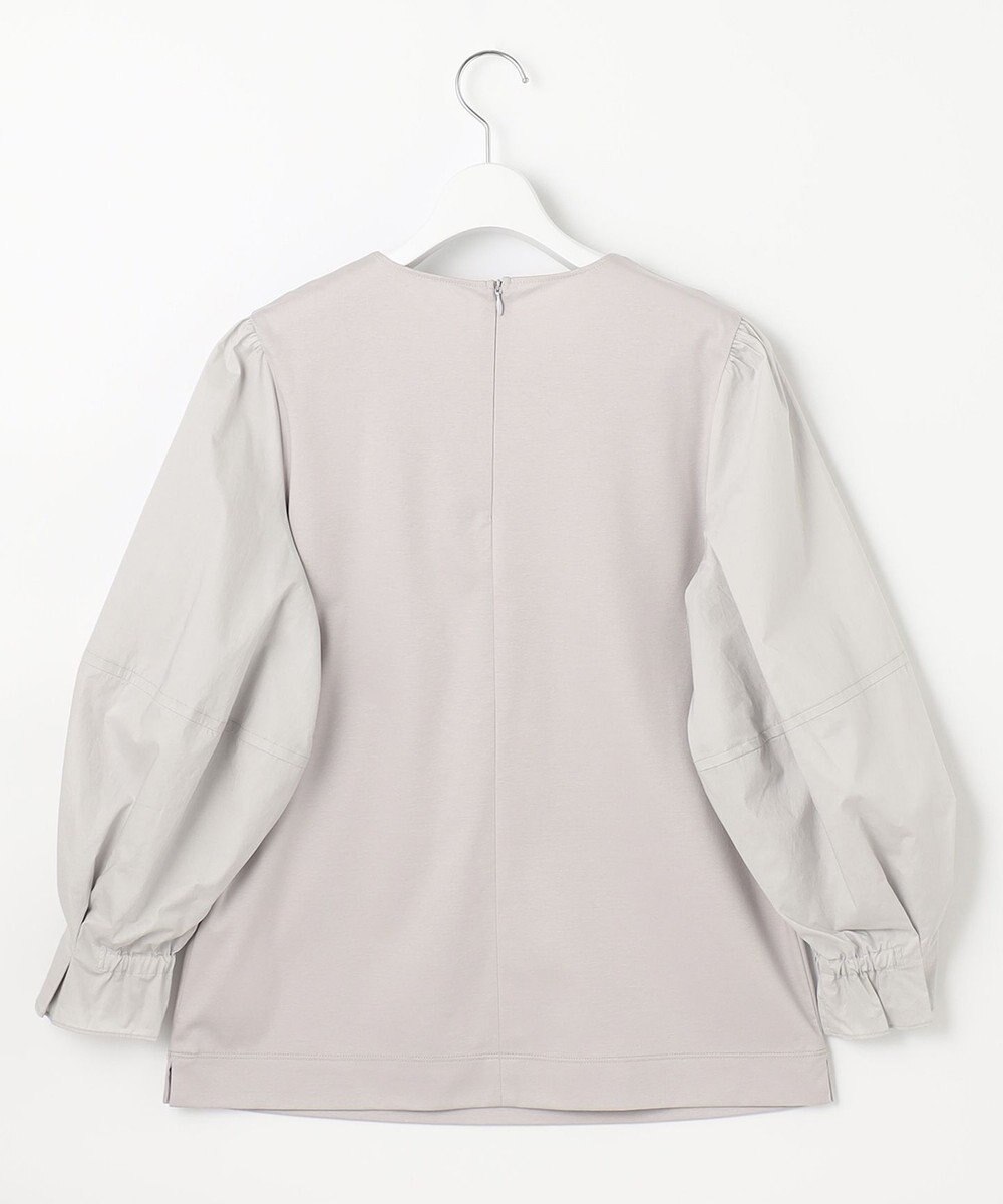 自由区 L スムースコンビ ボリューム袖カットソー 