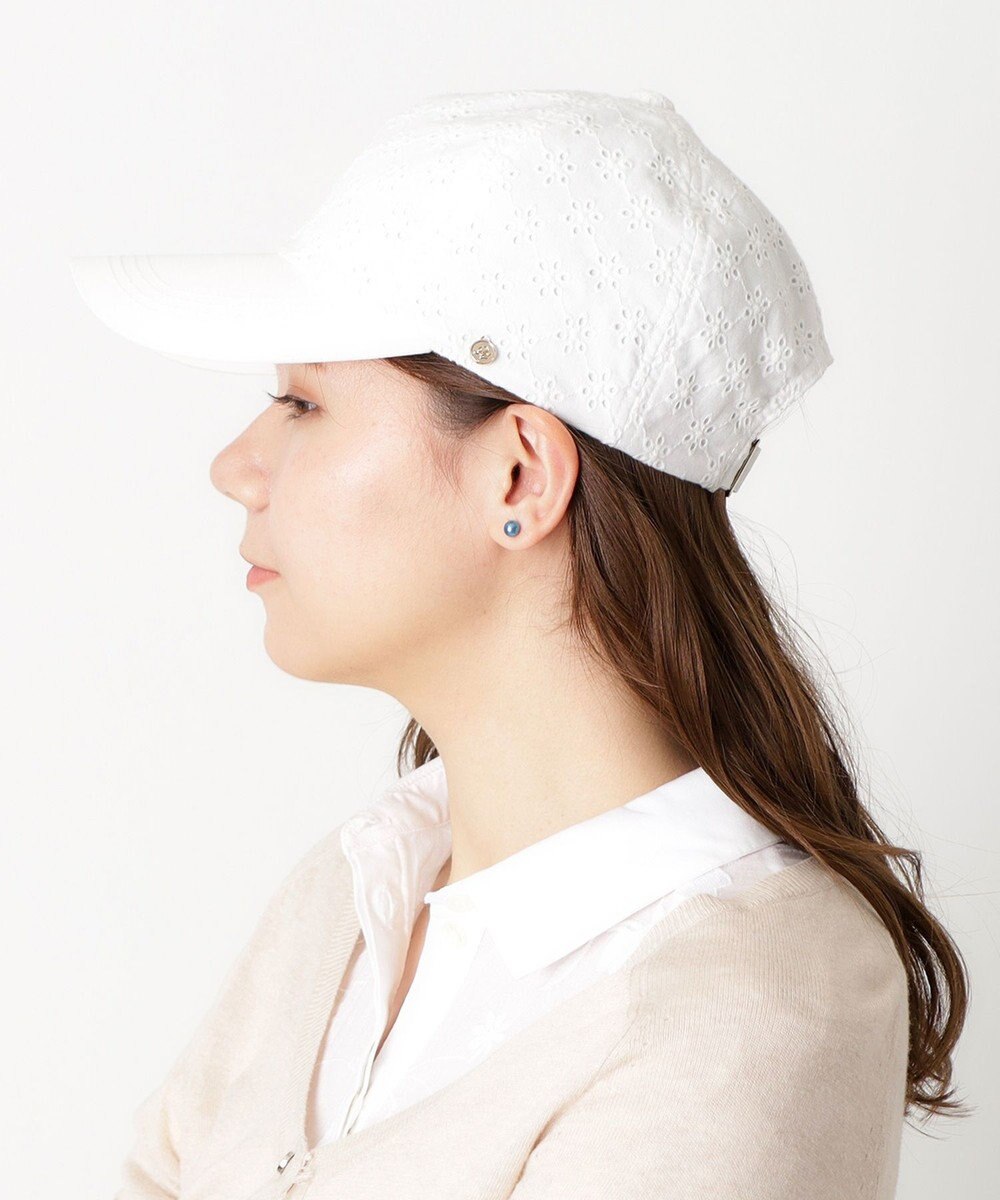 MOONBAT 【つば長/深め】ポール & ジョー (PAUL & JOE ACCESSOIRES) レースキャップ チャーム付き 